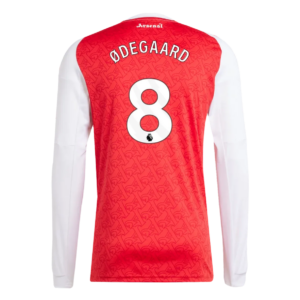 adidas 2025-26 Arsenal Youth Stadium Home Long-Sleeve Soccer Jersey