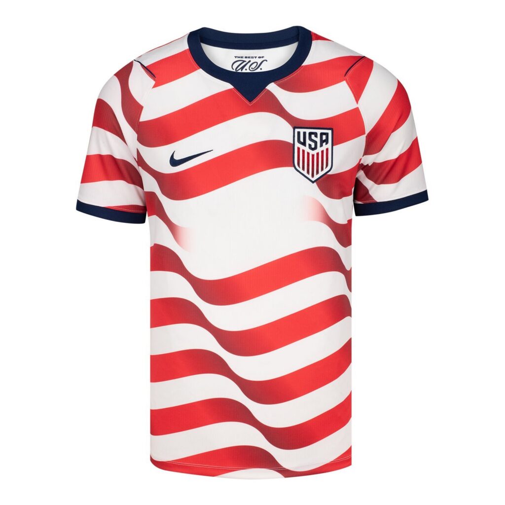 USMNT 2026 home jersey white red blue design